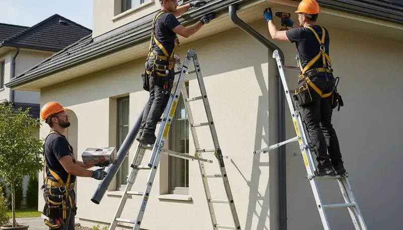 Kansas City, MO gutter repair for leaks and sagging gutters on a home exterior