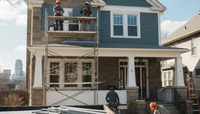 Vinyl siding installation in Kansas City, MO for a residential exterior renovation