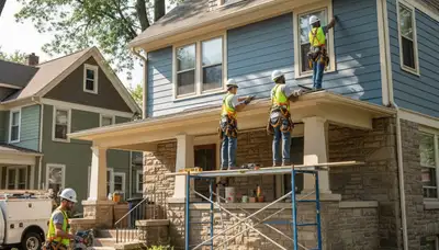 Kansas City, MO vinyl siding installation for a home exterior by a professional siding contractor