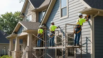 Kansas City, MO vinyl siding installation for a home exterior by a professional siding contractor