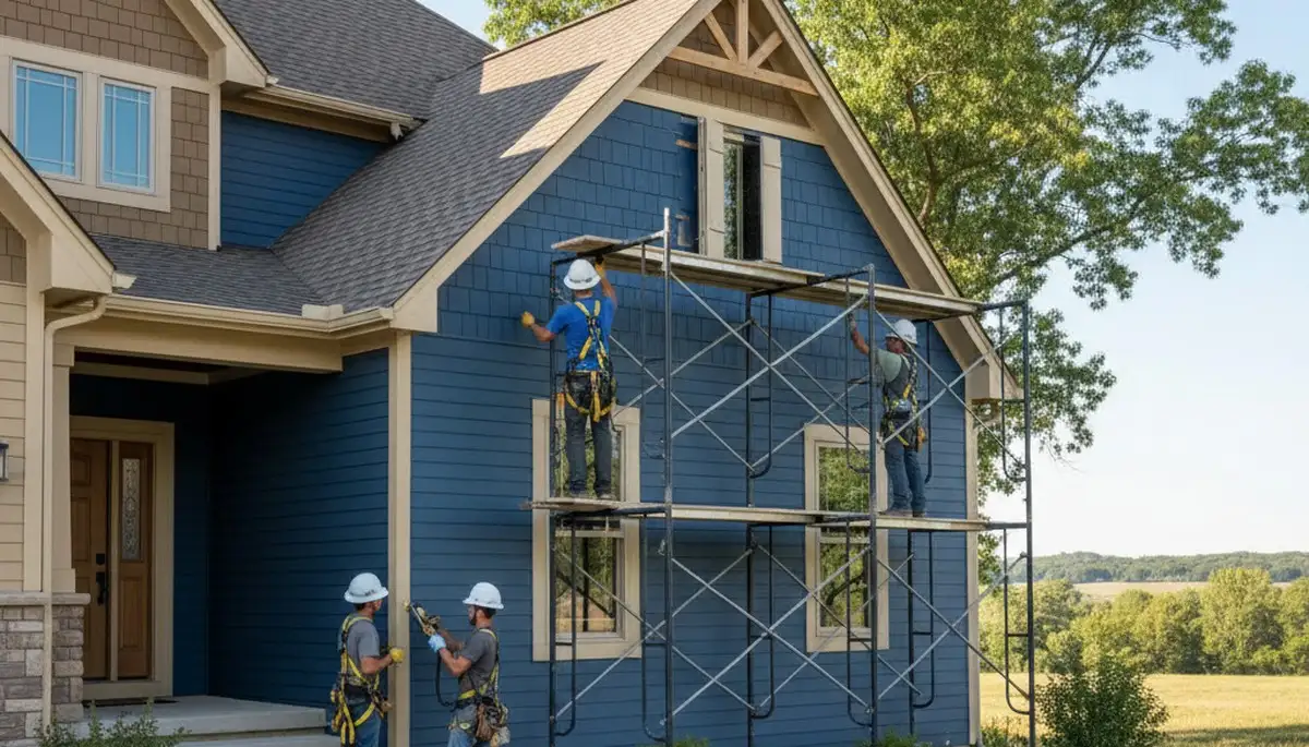 Kansas City, MO vinyl siding installation for a residential exterior by a local siding contractor